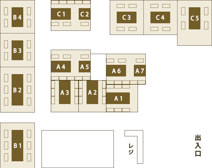 ふじ蔵 : 客席見取り図